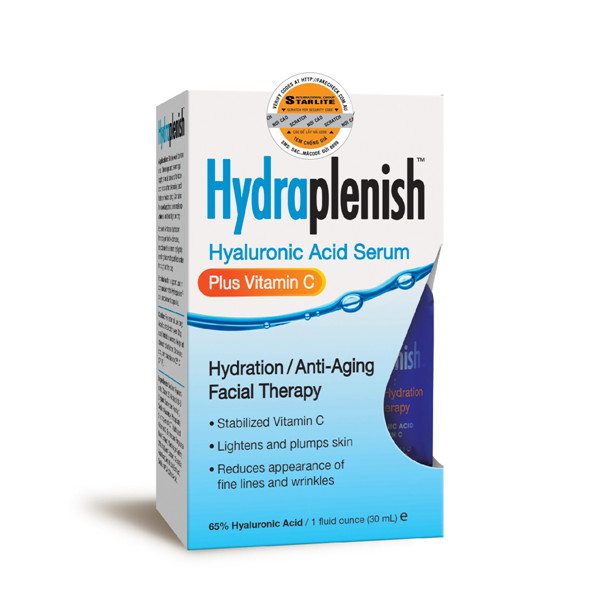 Chống Lão Hoá Da Nature's Way Hydraplenish Hyaluronic Acid Serum Plus Vitamin C 1oz  (30ml)