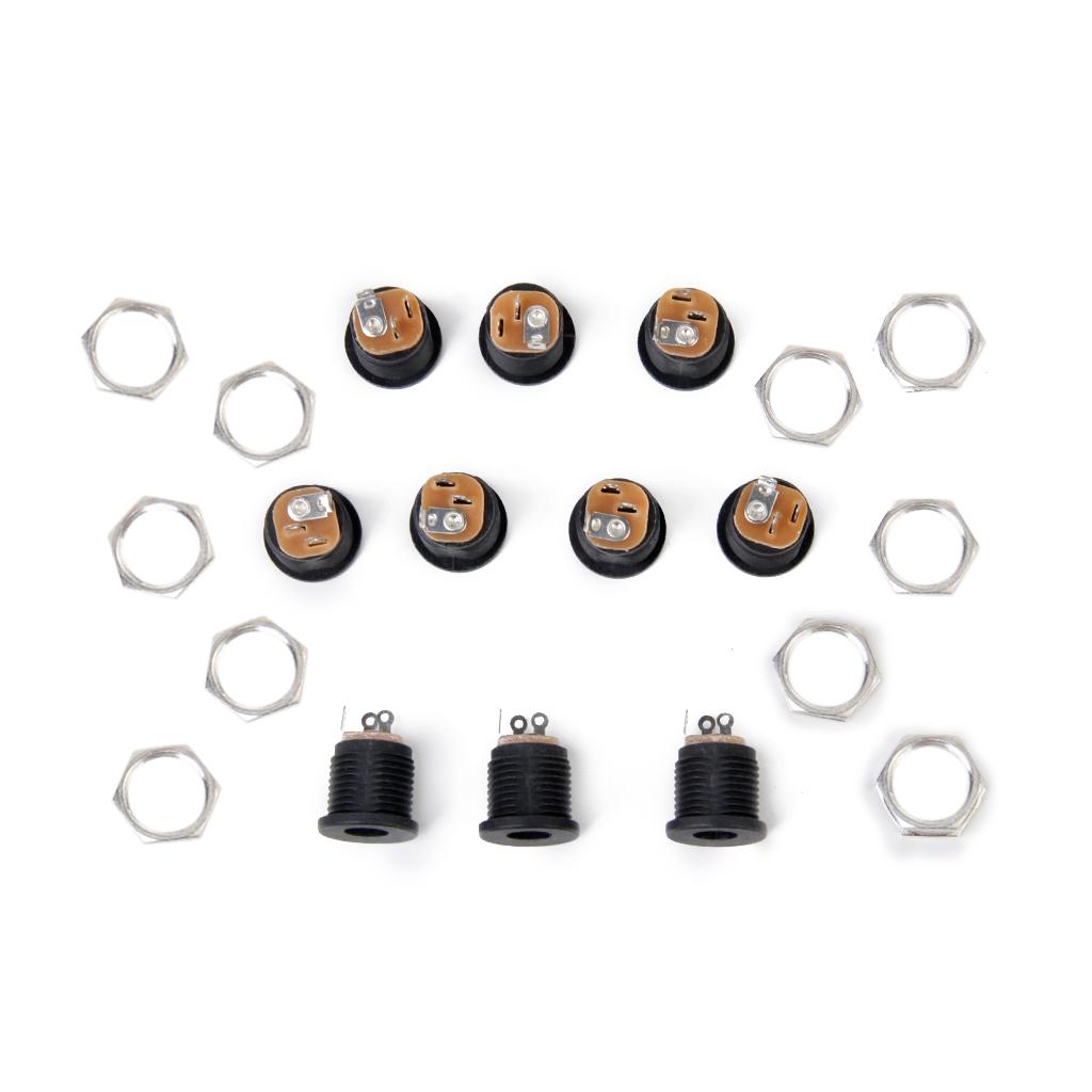 5.5MM X 2.1MM DC Socket Panel Mounting Power Connector Socket Panel Mounting Power with Screw Cap