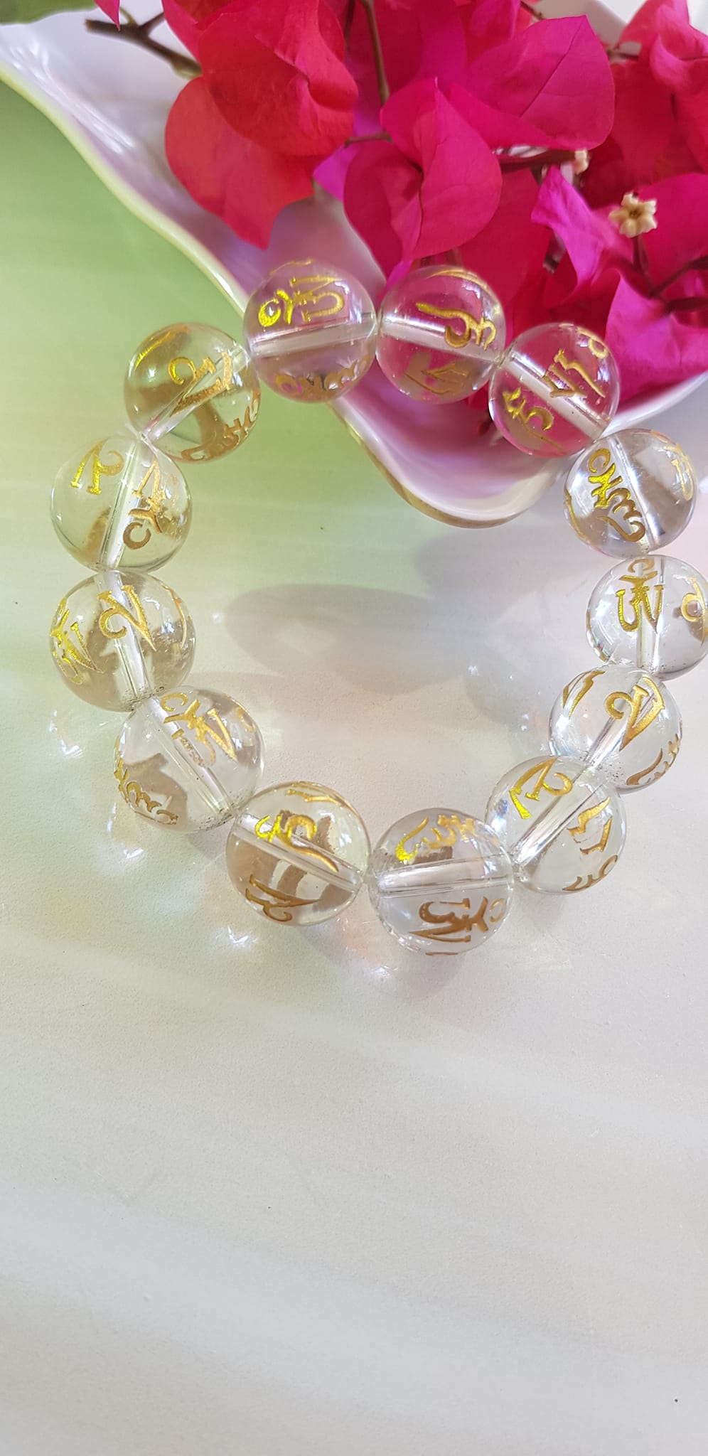 Vòng Tay Nam Màu Trắng khắc chữ Vàng sáng đẹp Size hạt 16mm gồm 13 hạt đúng cung sanh hợp Các Anh mạng Kim mạng Thủy đeo may mắn ạ