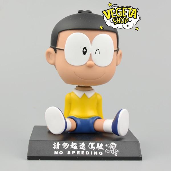 Mô hình mèo ú Doraemon Doremon gật gù trang trí - Giá đỡ điện thoại bàn làm việc bàn học tủ sách taplo ô tô quà tặng