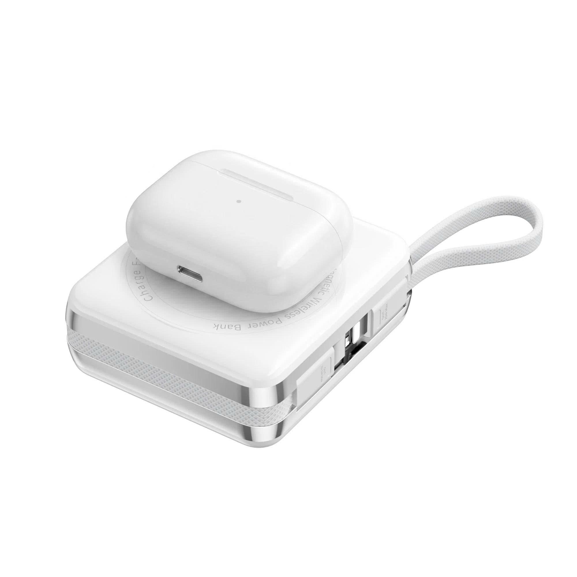 Pin sạc dự phòng từ tính không dây magnetic 3in1 sạc nhanh 20W 10.000 mAh WIWU XF17 tích hợp dây sạc dây sạc Type-C + L(iP/iPad) Cho iPhone iPad Apple watch Airpods - Sạc Magnetic 15W | PD20W | Cáp Type-C + L(iP/iPad) Tích Hợp | LED % Pin - Hàng nhập khẩu