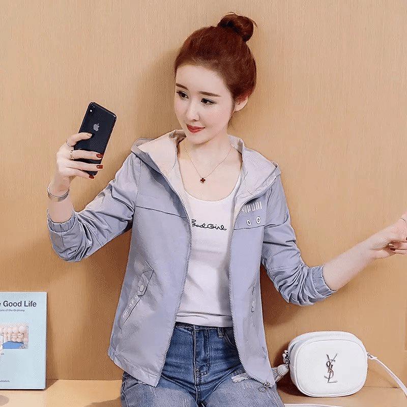 ÁO KHOÁC KAKI NỮ CÓ MŨ TÚI , DÂY KÉO , CỰC XINH CHE MƯA CẢN NẮNG SIÊU XINH , GIỮ ẤM CHO MÙA ĐÔNG
