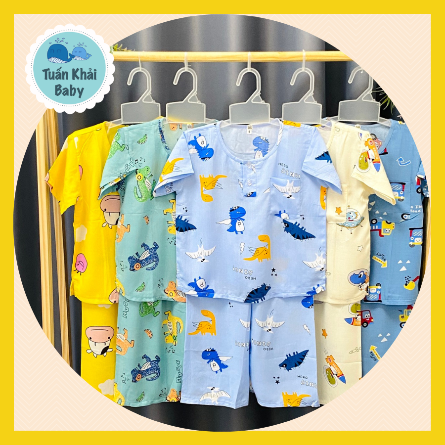 Bộ  Quần áo Tole lanh Bé Trai | Mẫu Tay Ngắn Quần Dài cài 2 nút trước |Size 2-12 cho bé 7-35kg| Chất vải tole lanh 2 da loại 1 mềm mịn mát cho bé trai| Hàng Việt Nam | Đồ bộ bé trai |quần áo trẻ em| Đồ tôn trẻ em