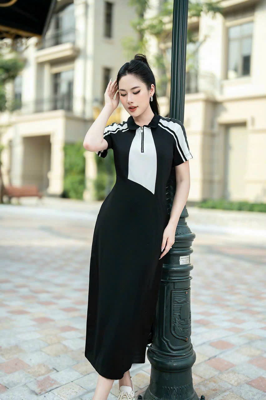 ĐẦM BODY THUN PHỐI MÀU SIÊU ĐẸP