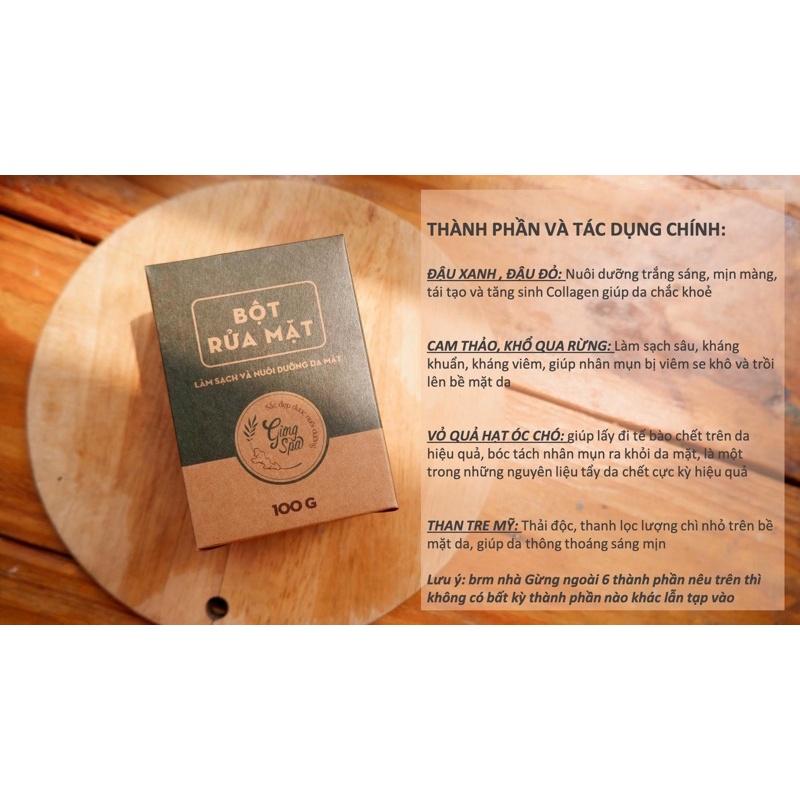 BỘT RỬA MẶT THIÊN NHIÊN - Gừng Spa