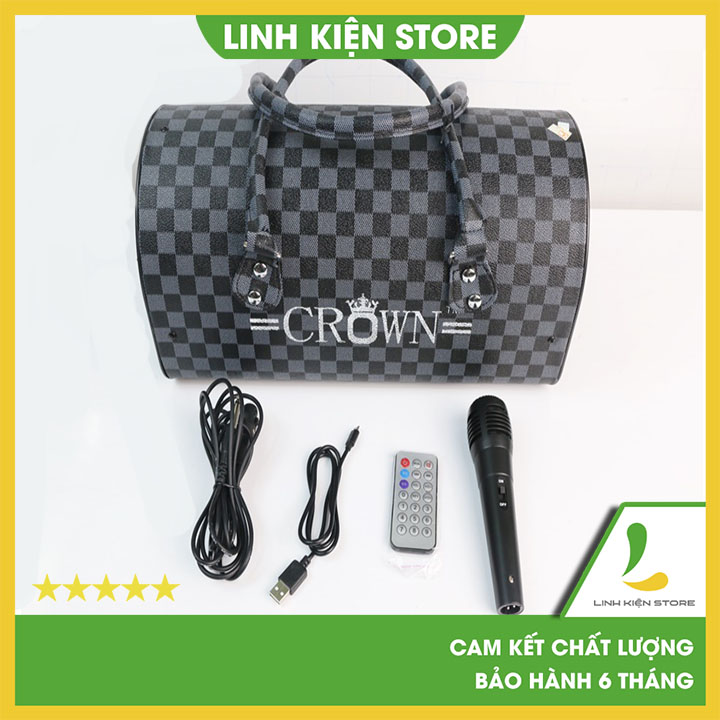 Loa Crown TTD-801, Bass 2, 5 tấc, tặng kèm micro - Hàng Nhập Khẩu