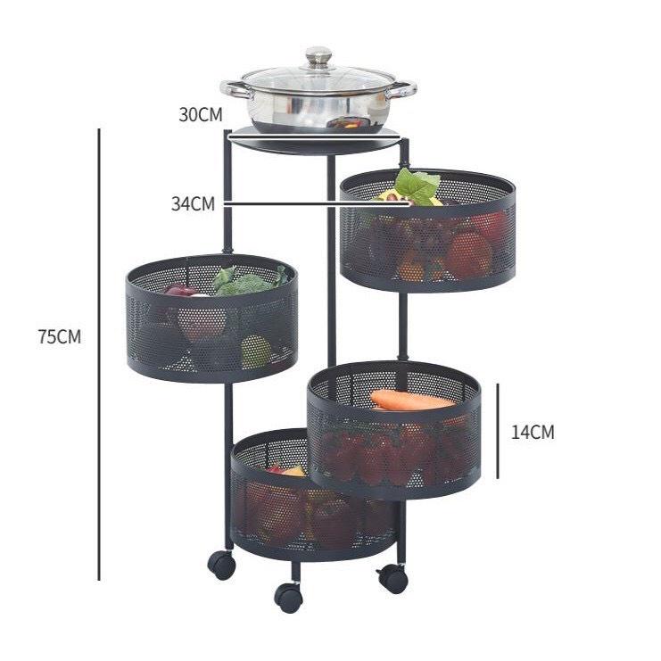Kệ Xoay Đa Năng 3,4,5 Tầng Tròn đựng rau củ đồ dùng đa năng