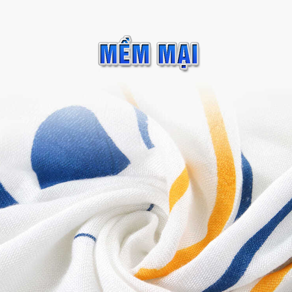 Chăn  đũi cho bé từ sơ sinh đến tiểu học chất liệu sợi tre thiên nhiên và sợi Cotton, loại siêu mềm mịn, KT: 110x110cm, Bamboo Home - hàng chính hãng BBH