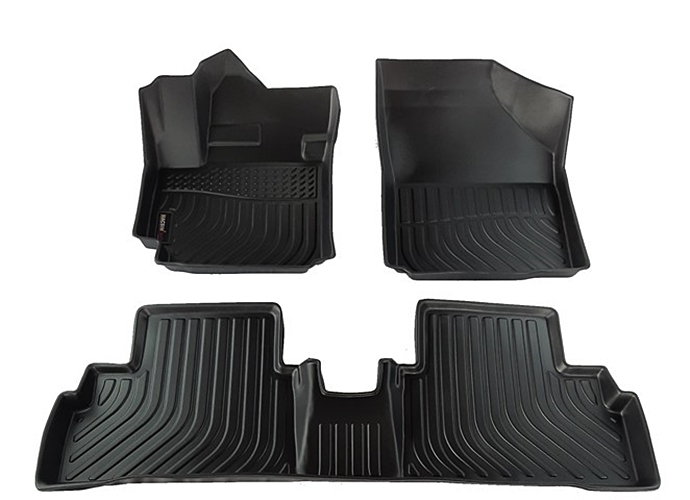 Thảm lót sàn xe ô tô Suzuki XL7 ( 3 hàng ghế) 2019-tới nay Nhãn hiệu Macsim chất liệu nhựa TPE cao cấp màu đen