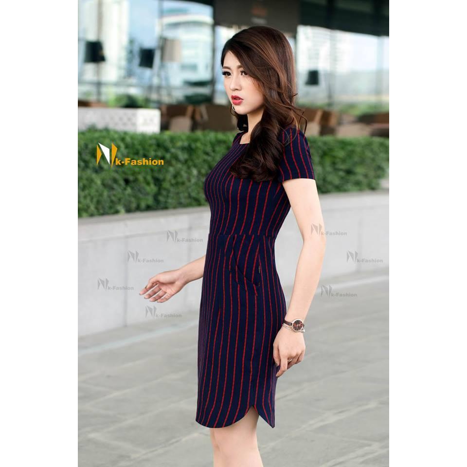 NEW Đầm suông 2 túi thời trang V89