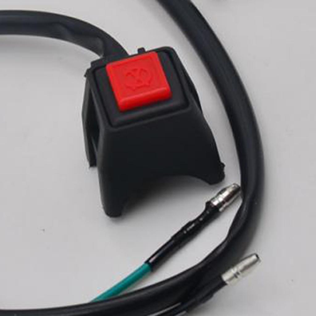 7/8'' Motorcycle Handlebar Scooter ATV Dirt Bike Kill Stop   Button Switch