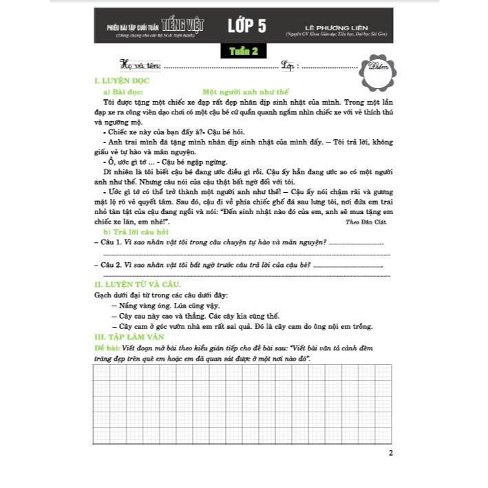 Sách - Phiếu Bài Tập Cuối Tuần Tiếng Việt Lớp 5 - Dùng Chung Cho Các Bộ SGK Hiện Hành - Hồng Ân