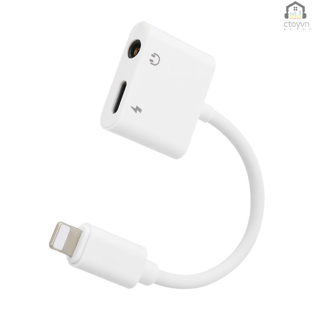 Đầu chuyển đổi âm thanh 3.5mm cho IPhone X 8 8Plus 7 7Plus 6 6S Plus 1 Male sang 2 Female