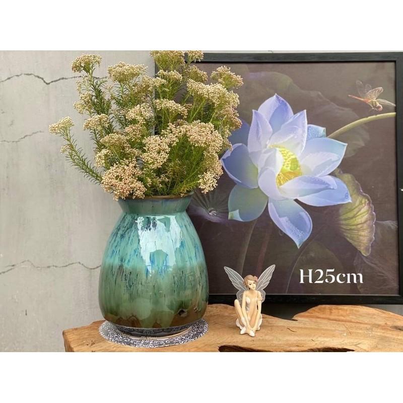 Lọ hoa men hoả biến rỏ cua số 1 H25cm