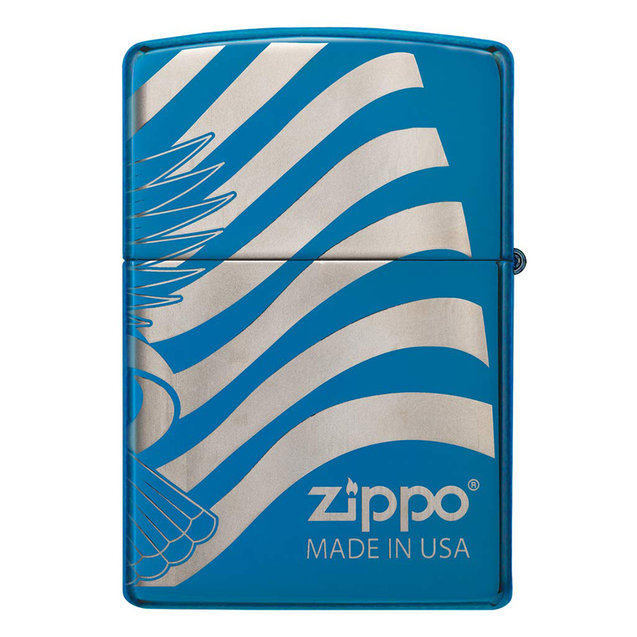 Bật Lửa Zippo 49046 – Zippo Patriotic Design High Polish Blue