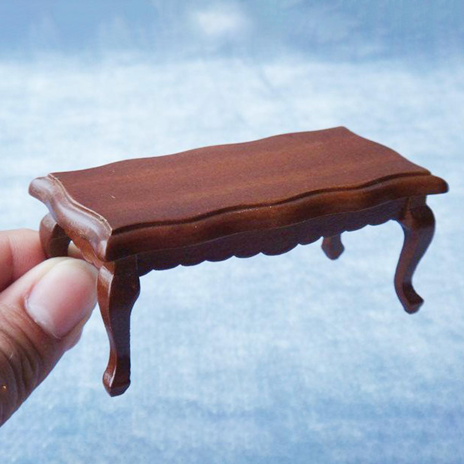 2Pcs 1:12 Doll House Furniture Miniature Tea Table