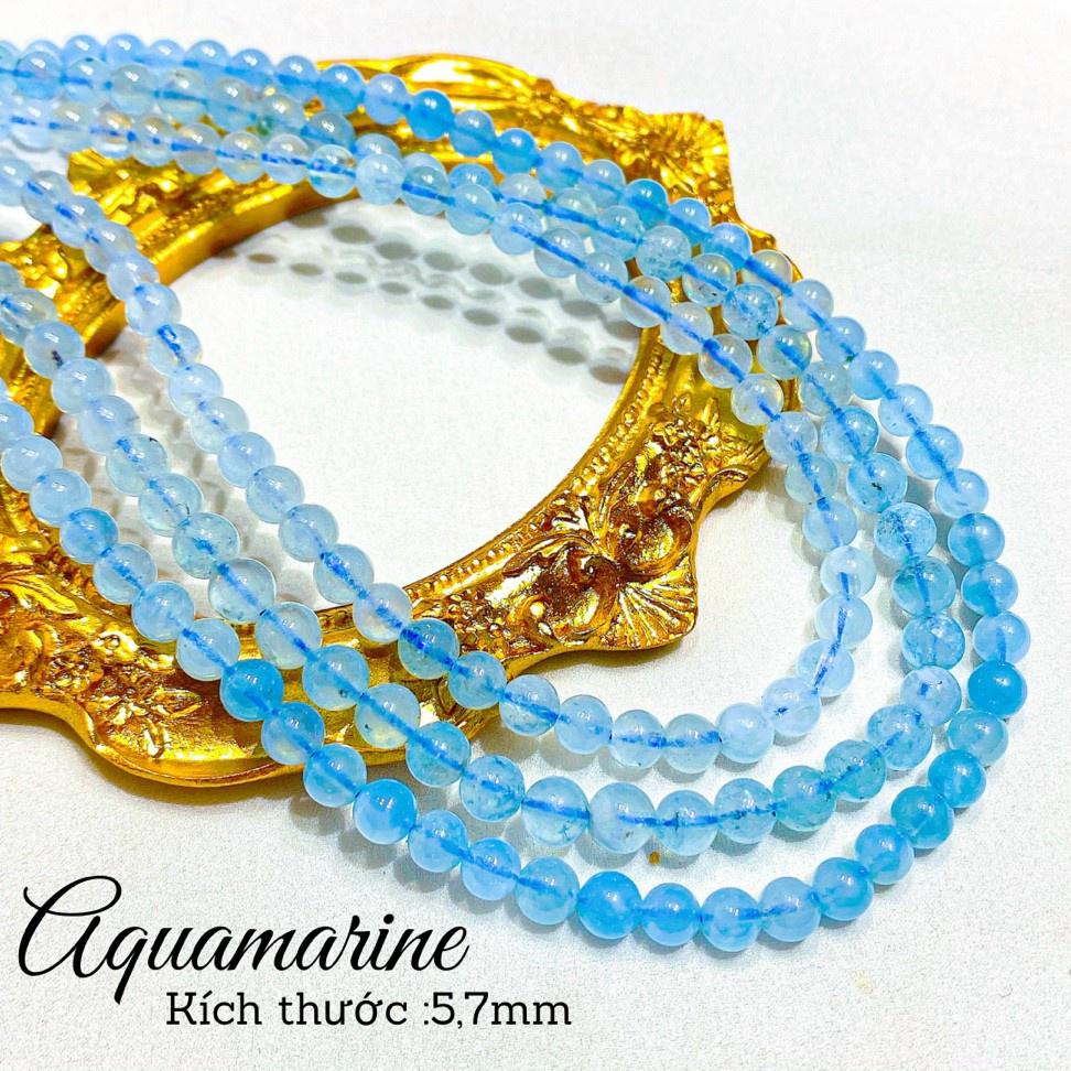 VÒNG TAY CHUỖI 108 HẠT XANH AQUA