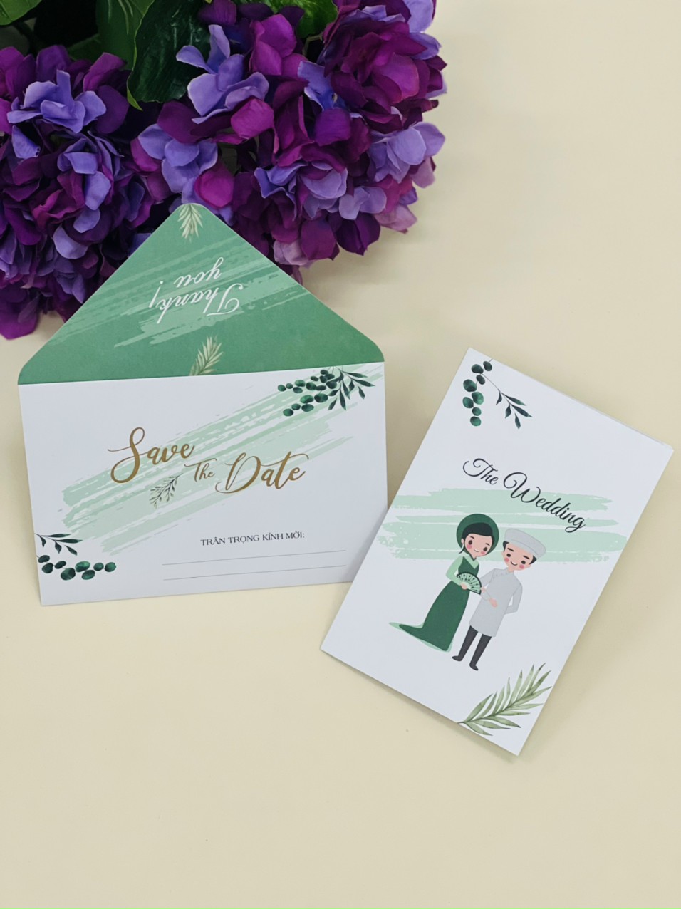 20 thiệp cưới viết tay giao ngẫu nhiên.