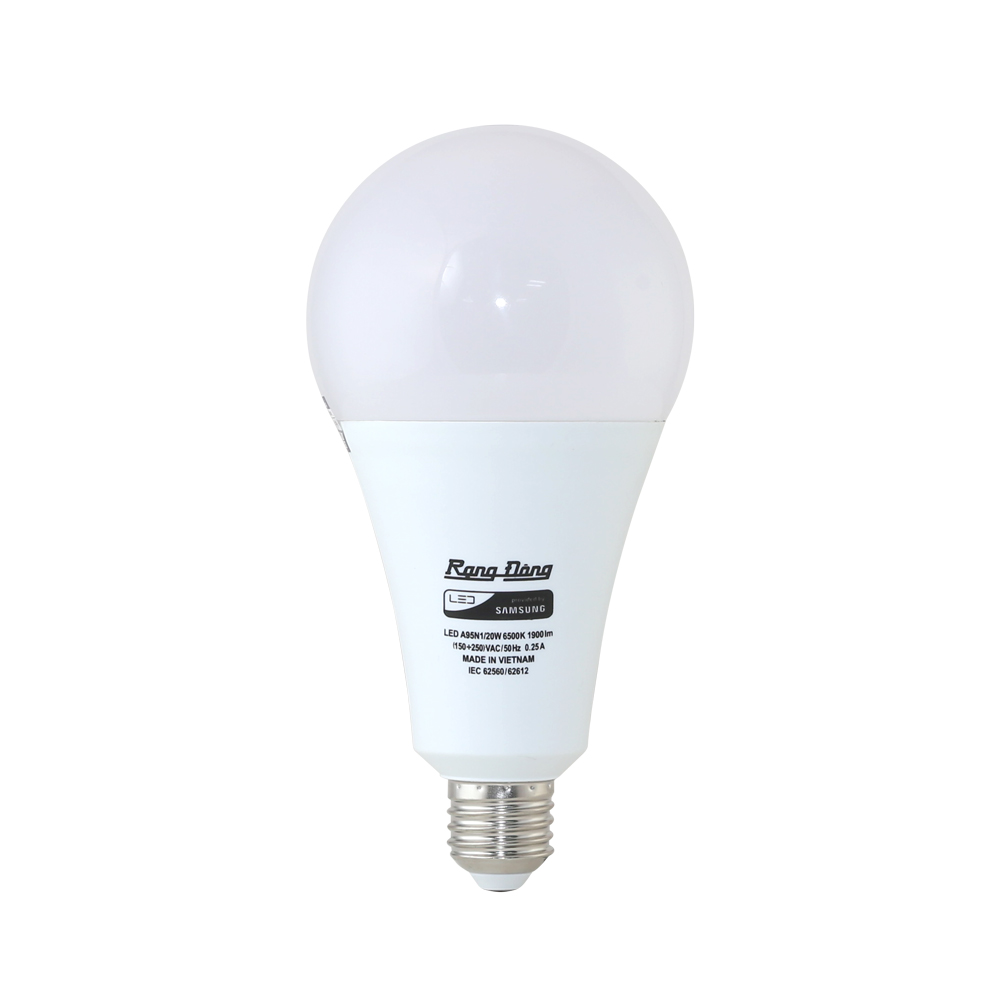 Bóng đèn LED BULB tròn 20W Rạng Đông, chip LED Samsung (LED A95N1/20W.H)