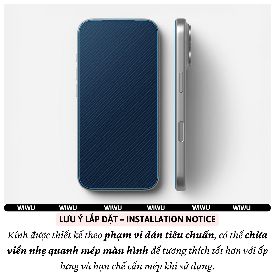 Dán kính cường lực Full màn hình WIWU UltraClear HD Transparency 9H cho iPhone 17 Air 16 15 14 13 12 11 Pro Max / Plus - Trong Suốt HD, Chống Trầy, Chống Vân Tay Cho iPhone, Lớp phủ Oleophobic cao cấp - Hàng nhập khẩu
