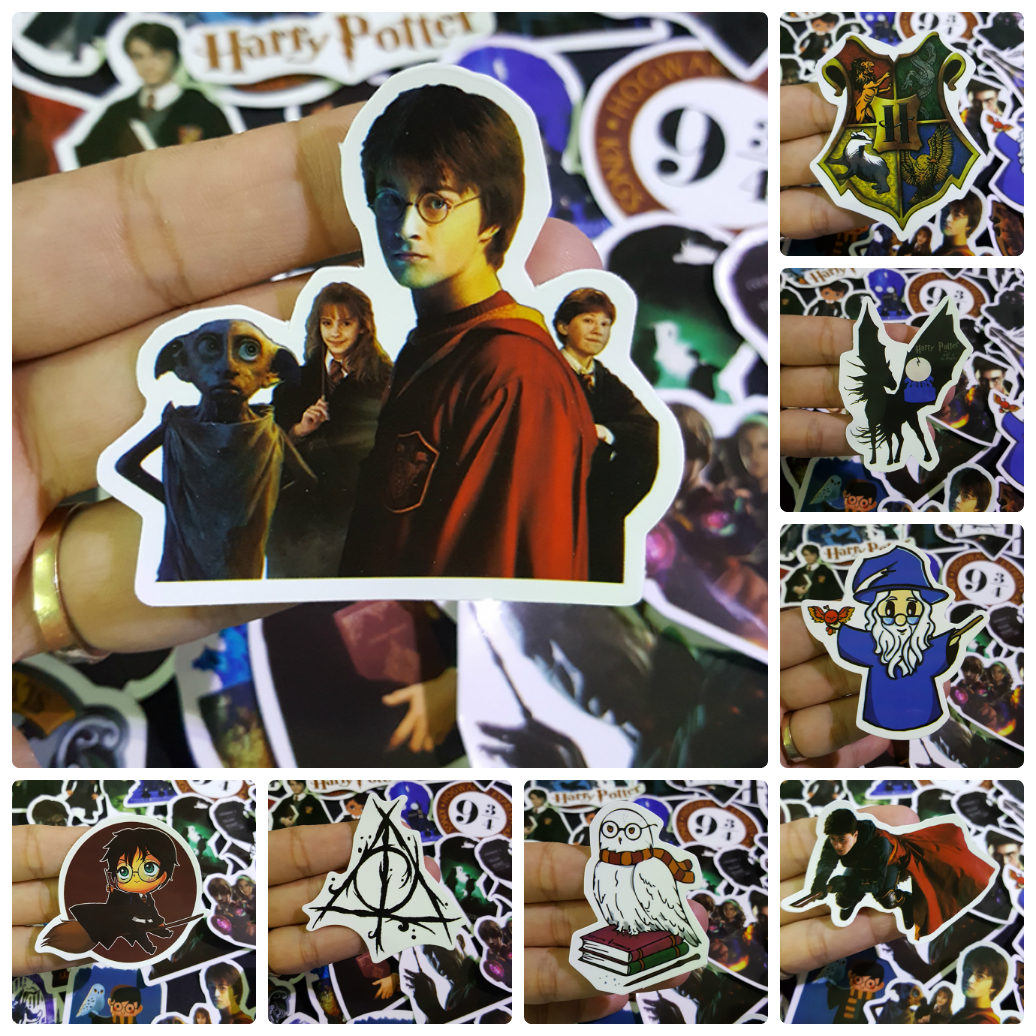 Bộ Sticker dán cao cấp chủ đề HARRY POTTER - Dùng dán Xe, dán mũ bảo hiểm, dán Laptop