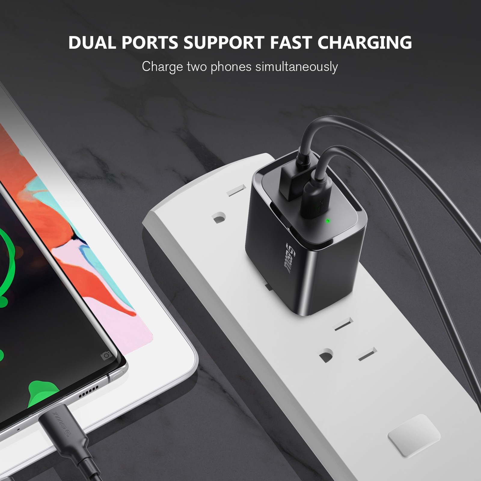 Củ Sạc Nhanh 20W/40W (PD Type-C / USB QC 3.0) Tiện Lợi Cho Iphone /Ipad/Samsung/Oppo...- Hàng Nhập Khẩu - Củ 2 Cổng : PD + USB Quick Charge 3.0