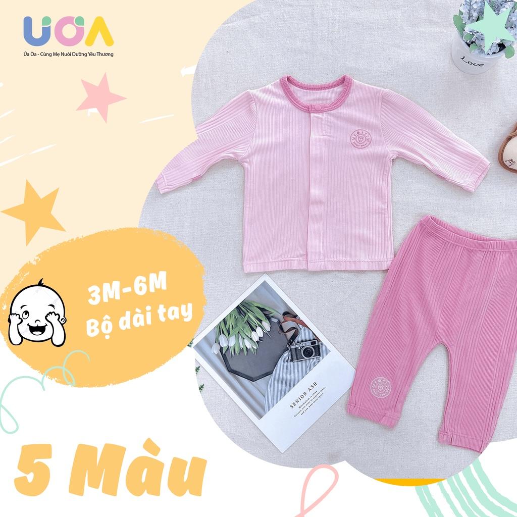 Quần áo sơ sinh cài giữa Hrnee Modal Organic size cho bé từ 3 đến 6 tháng - Hồng Pastel