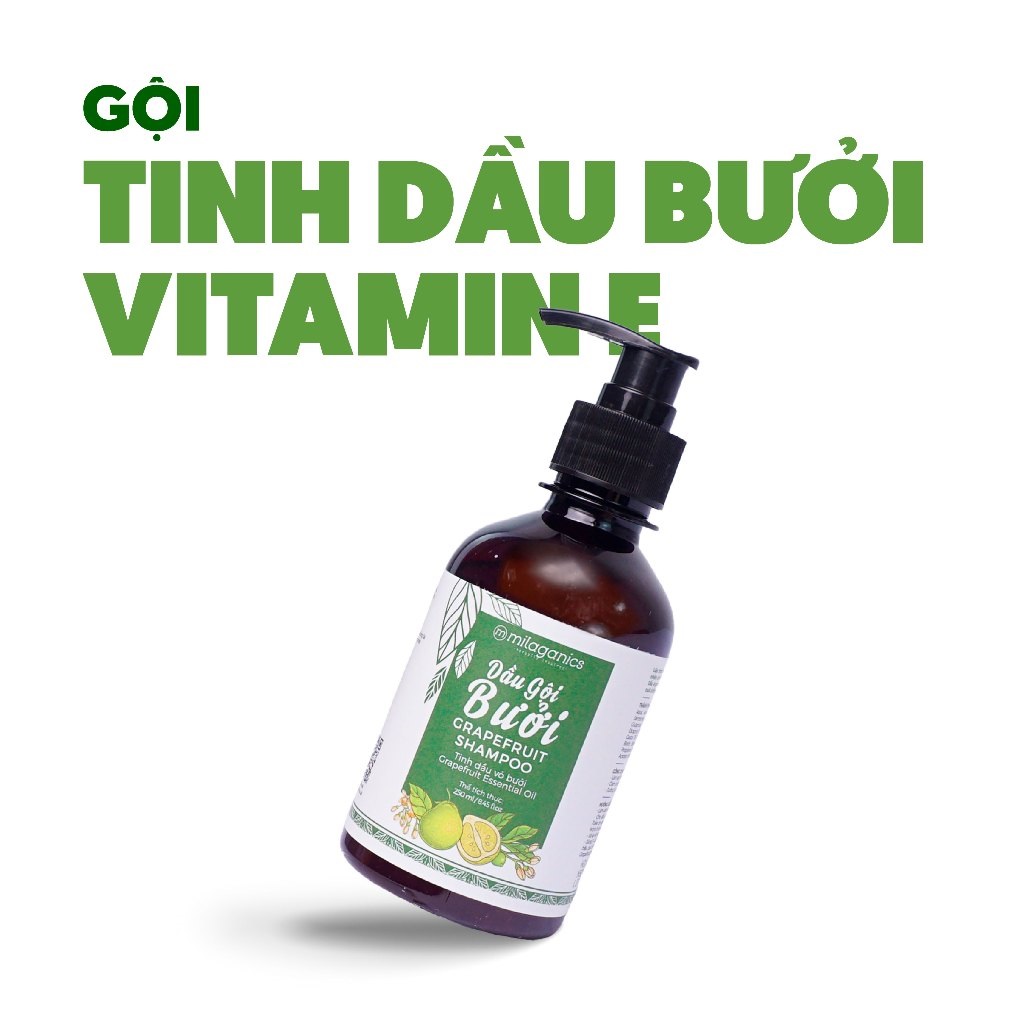 Dầu Gội Milaganics Grapefruit Shampoo Bưởi Ngừa Rụng Tóc 250ml