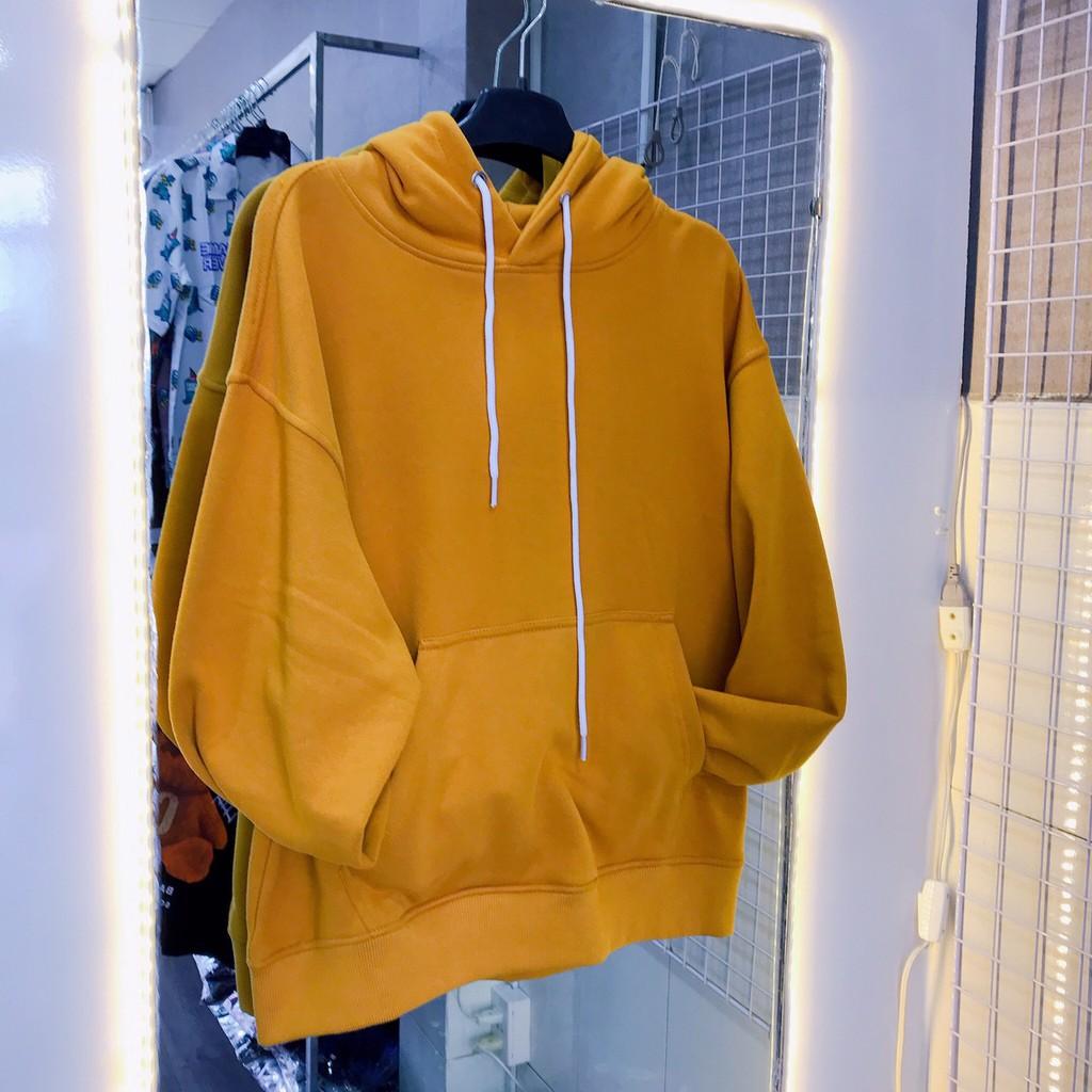 Áo hoodie trơn nam/NỮ vải nỉ lót bông dày dặn form áo rộng 1HIT_UNISEX