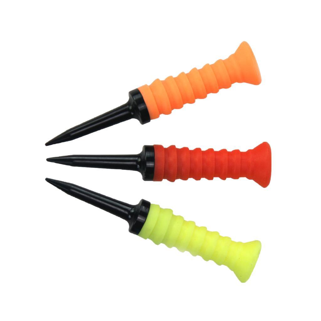 Pack of 3 Plastic Golf Club Tees Elastic Golf Accessories Golf Equipment