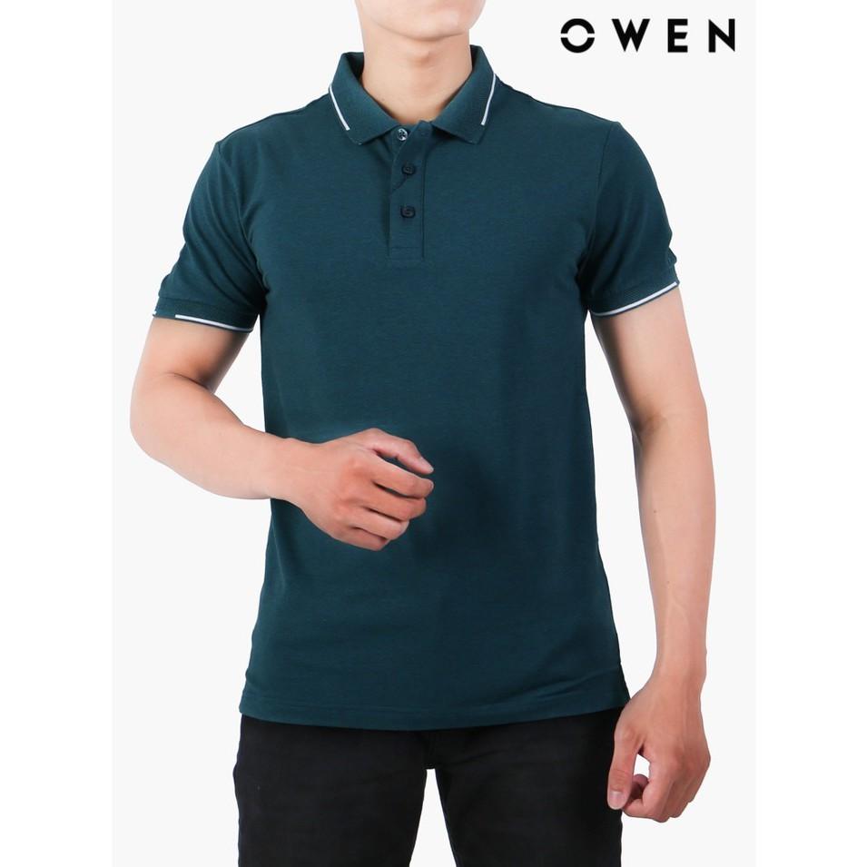 Áo polo ngắn tay OWEN Bodyfit màu xanh - APV21881