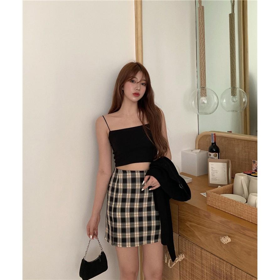 Áo Croptop Hai Dây Sợi Bún - Áo Croptop Chất Thun Mềm