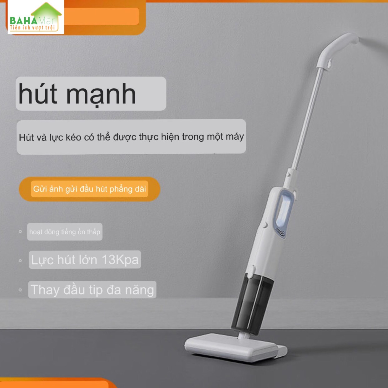 MÁY HÚT BỤI + LAU NHÀ CAO CẤP CẦM TAY KONKA ĐA NĂNG TẤT CẢ TRONG MỘT MÁY "BAHAMAR" Máy tích hợp hút bụi và lau trong cùng một máy