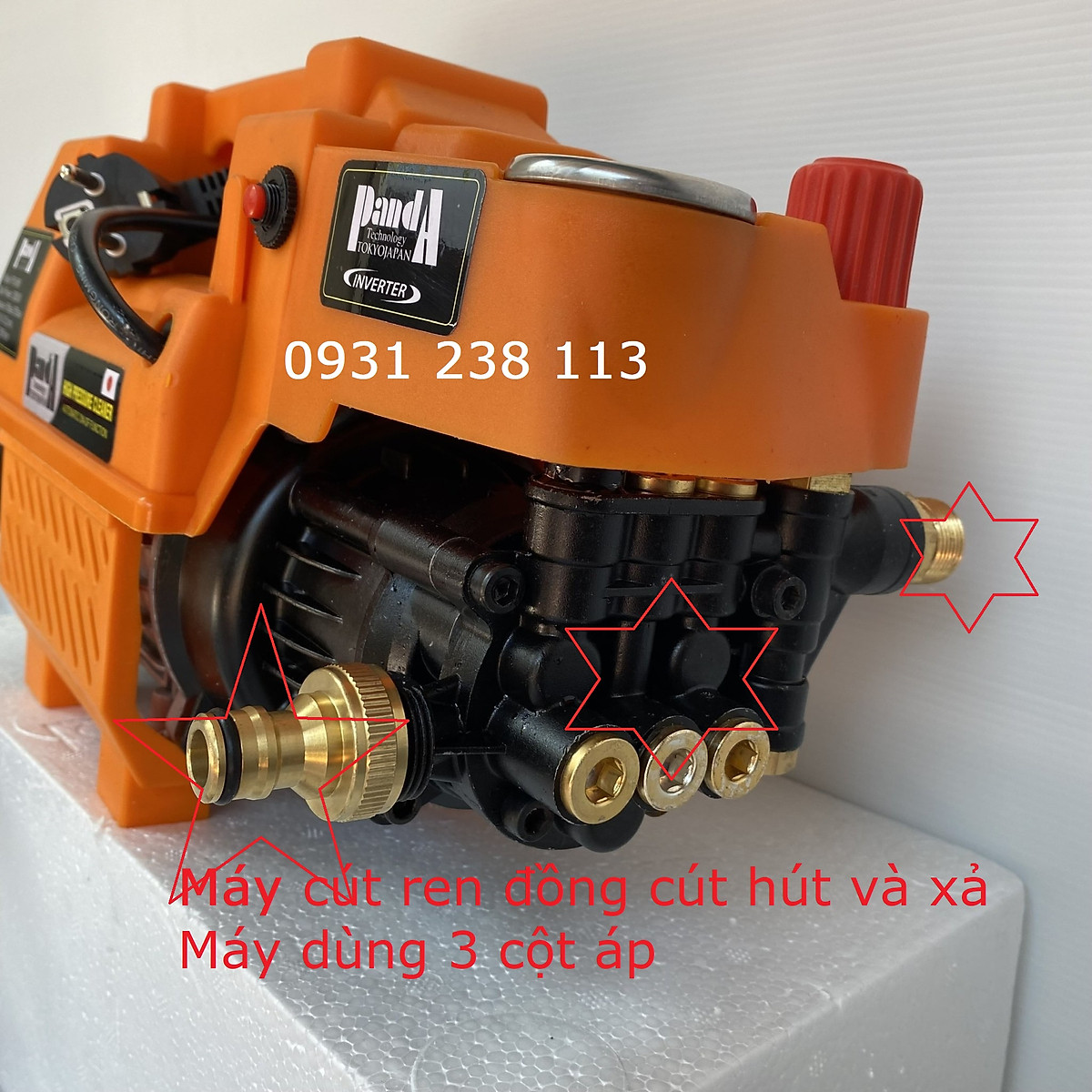 MÁY RỬA XE GIA ĐÌNH CÔNG NGHỆ INVERTER HOÀN TOÀN MỚI, MÁY XỊT RỬA ÁP LỰC CAO PANDA PD-889.