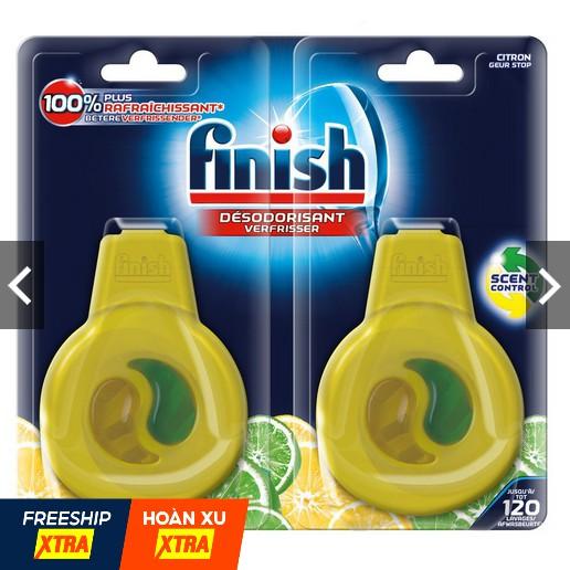 Khử mùi máy rửa chén Finish Vỉ X2 Hương chanh ( NK Đức )