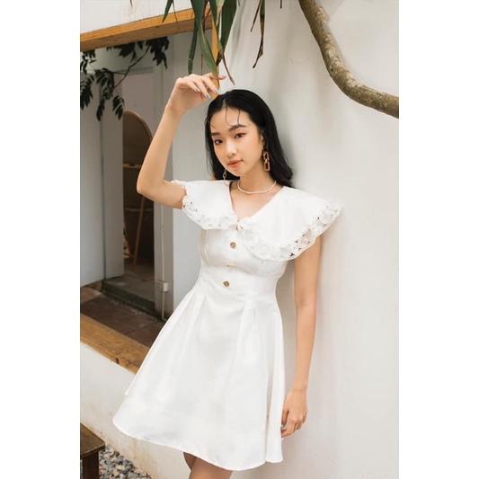 Set áo đầm đôi Hàn Quốc áo cặp tình nhân màu trắng tinh khôi đầm xòe đi biển đi chơi chụp hình cưới - Smice House