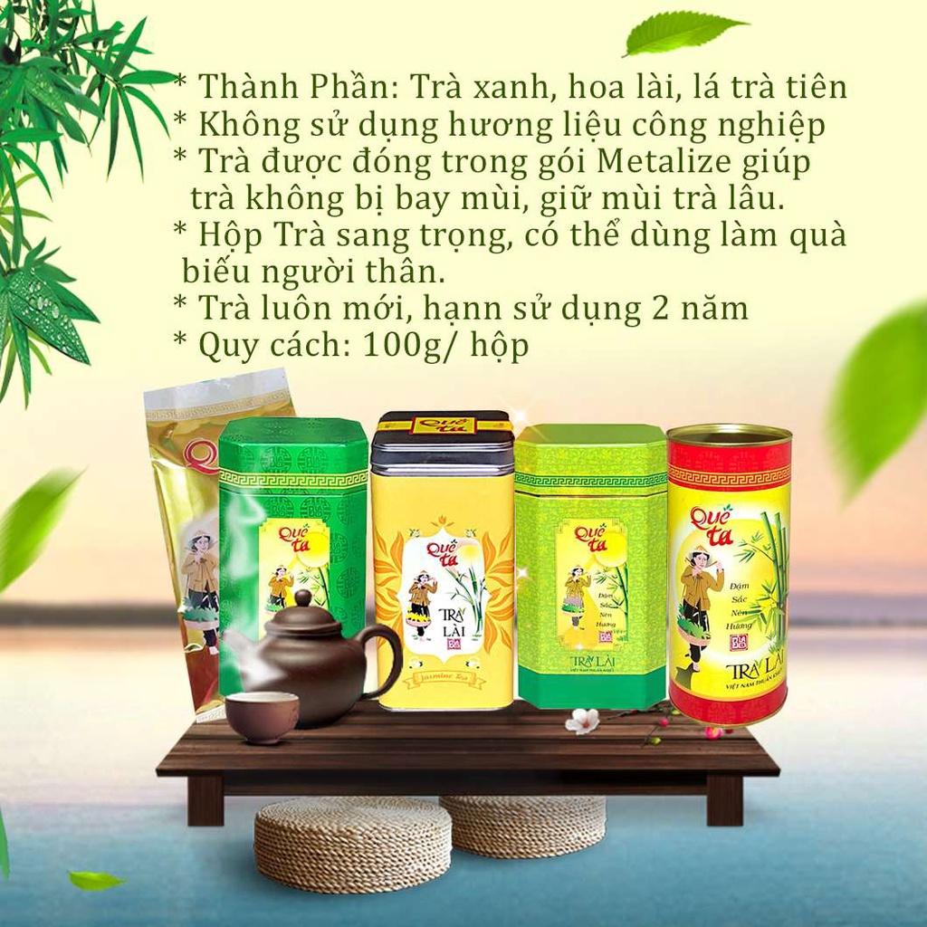 Trà lài (trà nhài, trà hoa nhài) Quê Ta, nguyên liệu làm trà sữa, trà đá, trà chanh ngon- Gói 70g