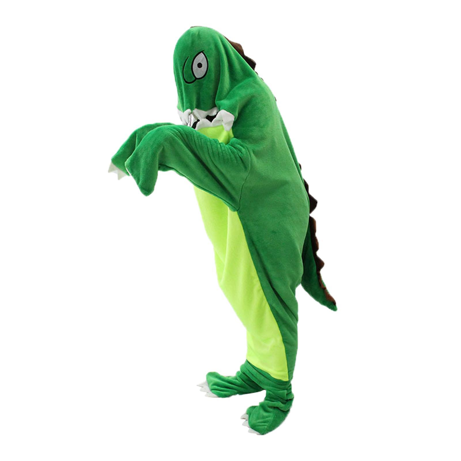 Wearable Dinosaur Blanket Hooded Blanket Sleepwear Animal Sleeping Bag