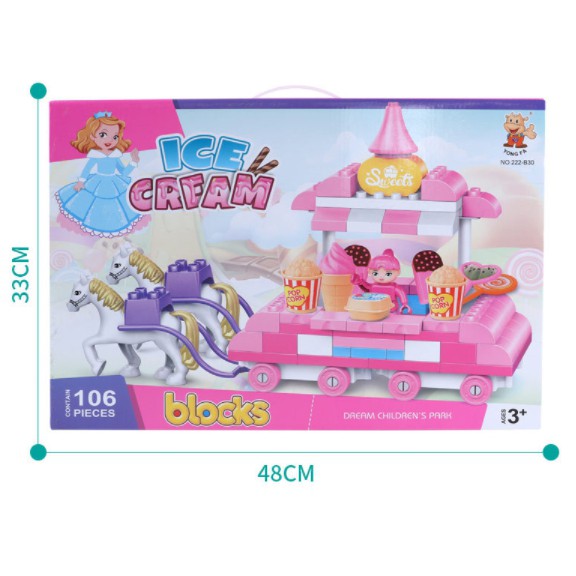 Bộ đồ chơi xếp hình Block ice cream