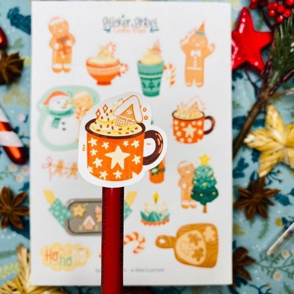 Sticker sheet cookie man - chuyên dán, trang trí sổ nhật kí, sổ tay | Bullet journal sticker - unim064