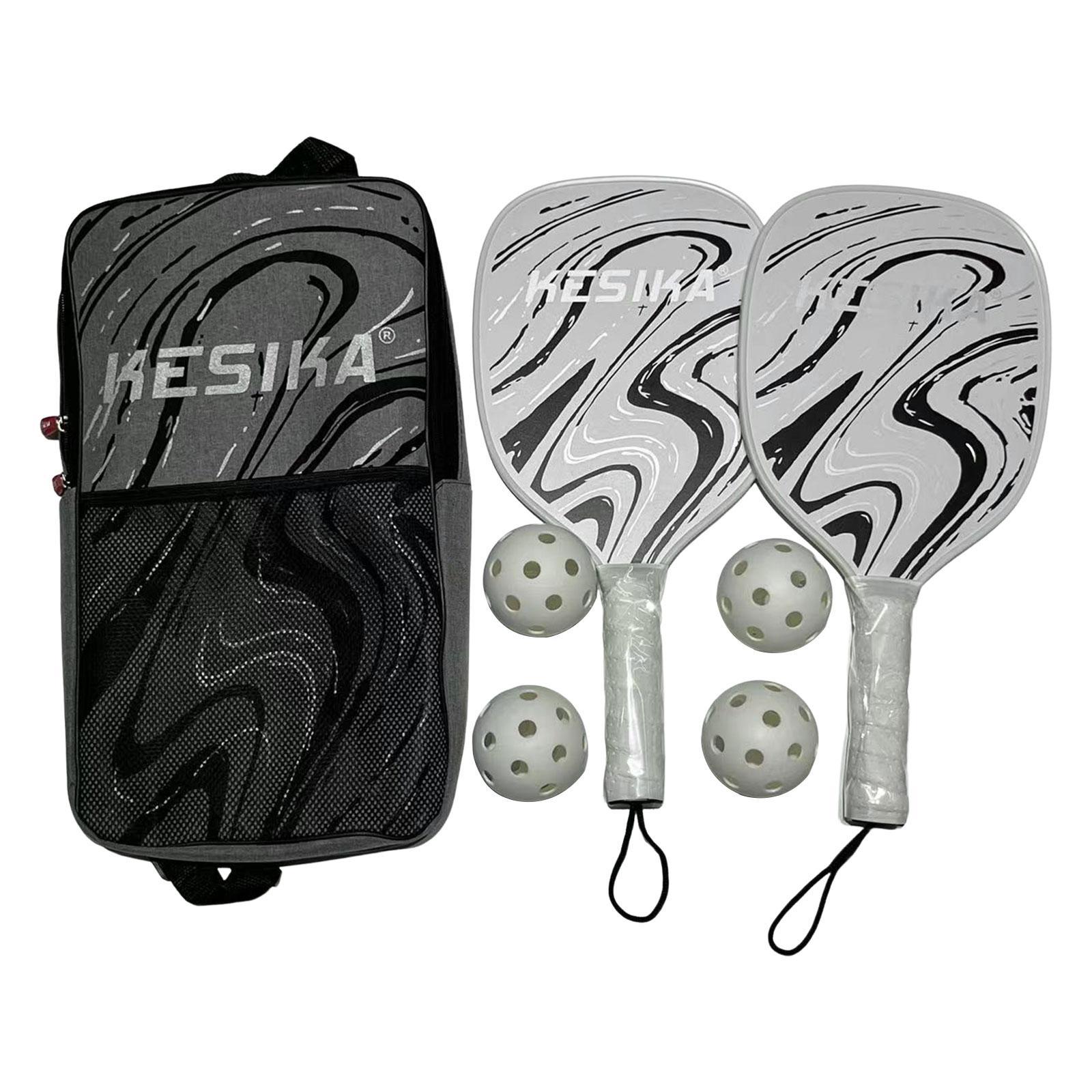 Pickleball Racket Set 4 Balls and Carry Bag Comfort Grip Pickleball Racquets