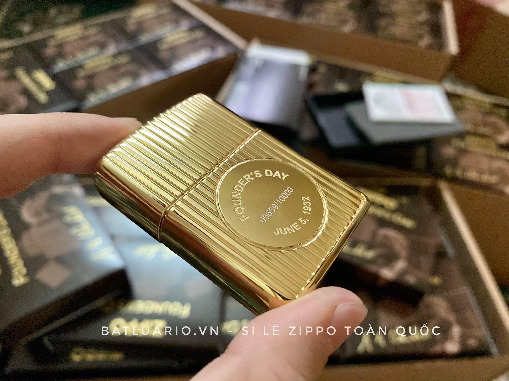 Bật Lửa Zippo 49631 – Zippo Founder’s Day 2021 Gold Plated Edition