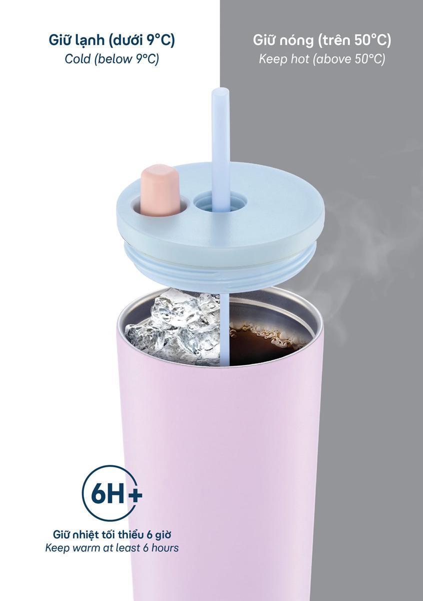 Ly Giữ Nhiệt Fuji Fresh 750 ml - Inochi HNK.LFF.0750 - Màu Xanh Mint, Tím, Trắng