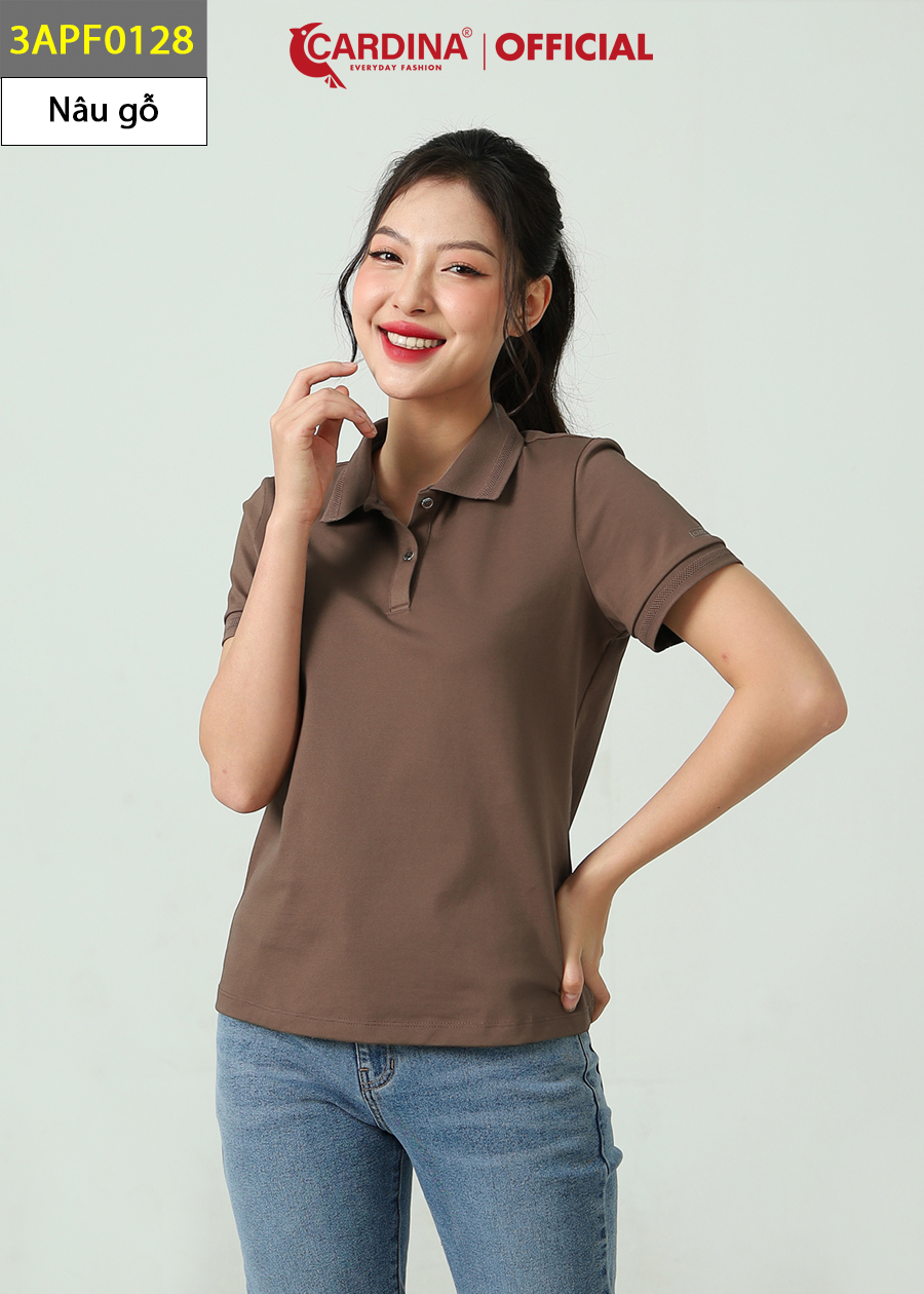 Áo Polo Nữ CARDINA Chất Cotton CVC Cao Cấp Áo Thun Cổ Bẻ Cộc Tay Mềm Mại Thoáng Mát 3APF01