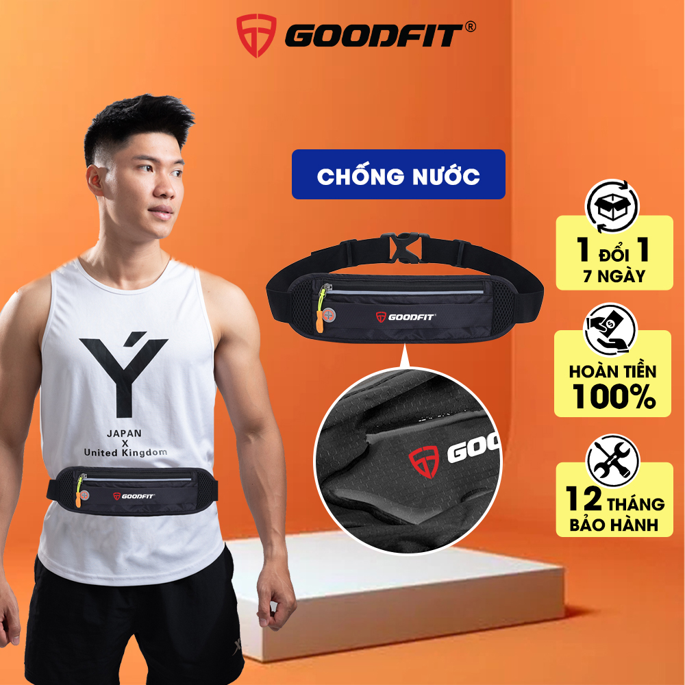 Túi đeo hông, đeo bụng chạy bộ nam nữ GoodFit GF116RB chống nước, phản quang