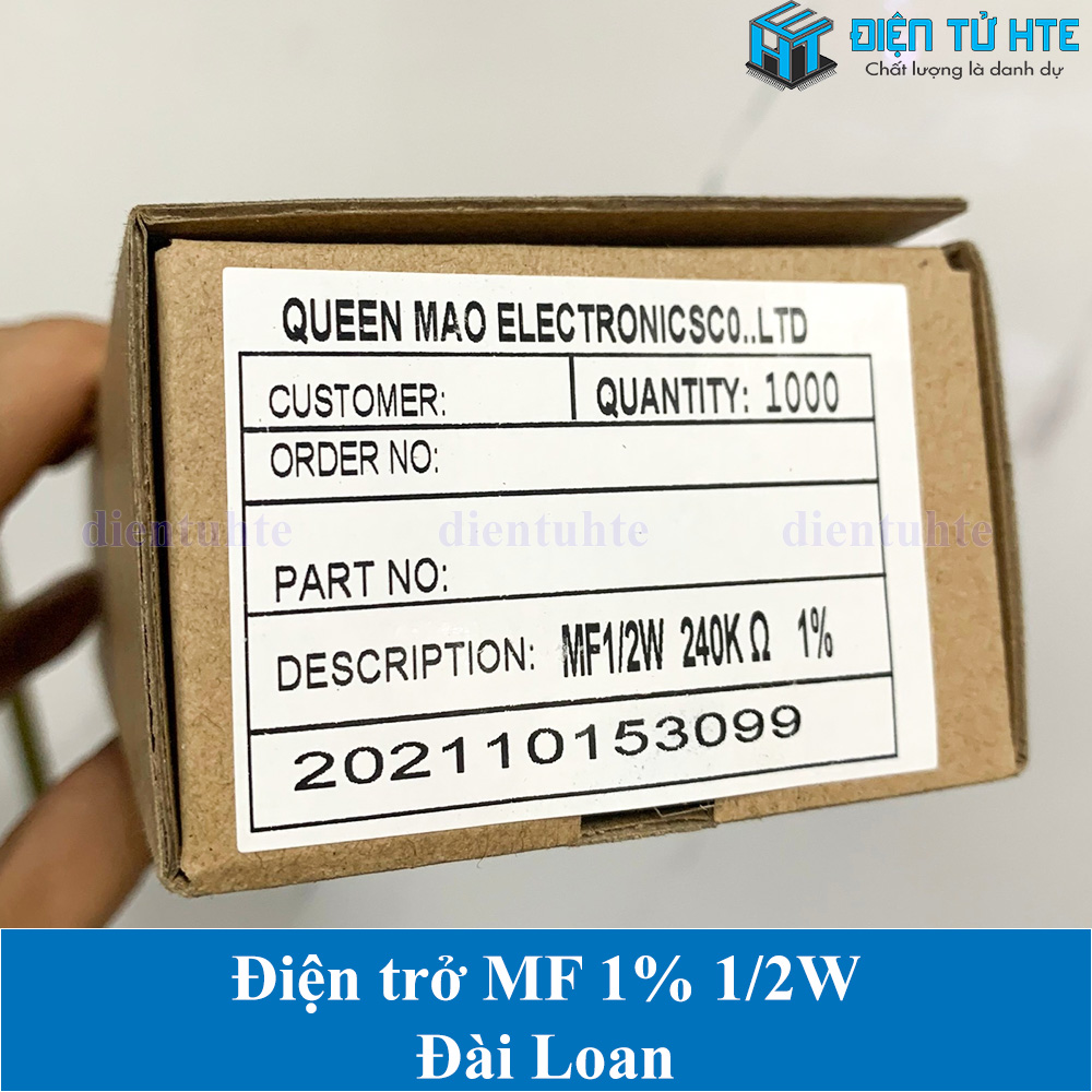 Bộ 20 con Điện trở MF Đài Loan 1/2W 5 vạch màu 1