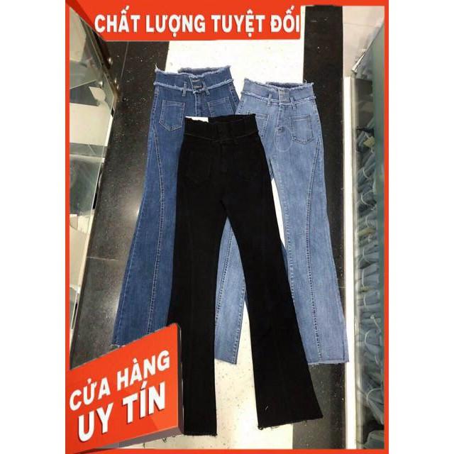 QUẦN JEANS LOE LƯNG SIÊU CAO XẺ GẤU