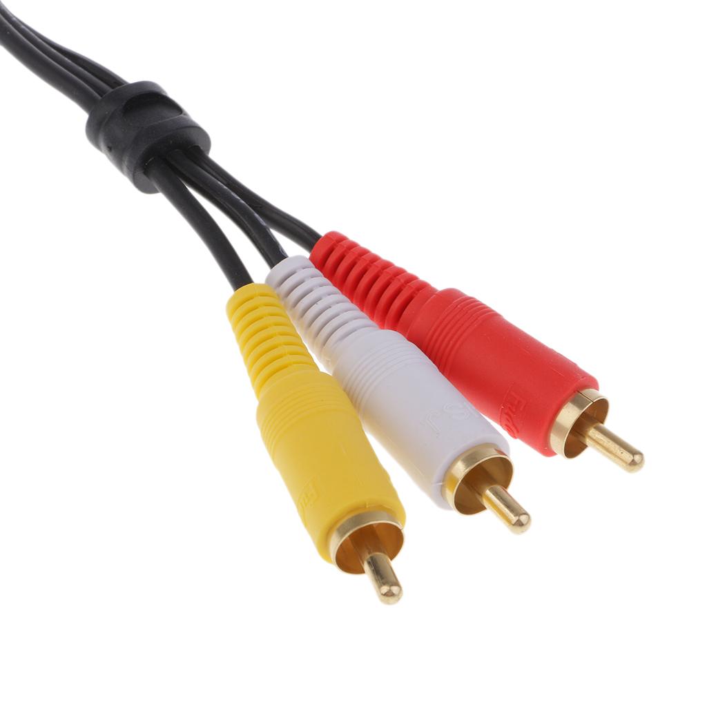 3.5mm Male To 3-RCA Male Adapter Audio Stereo Extension Cable