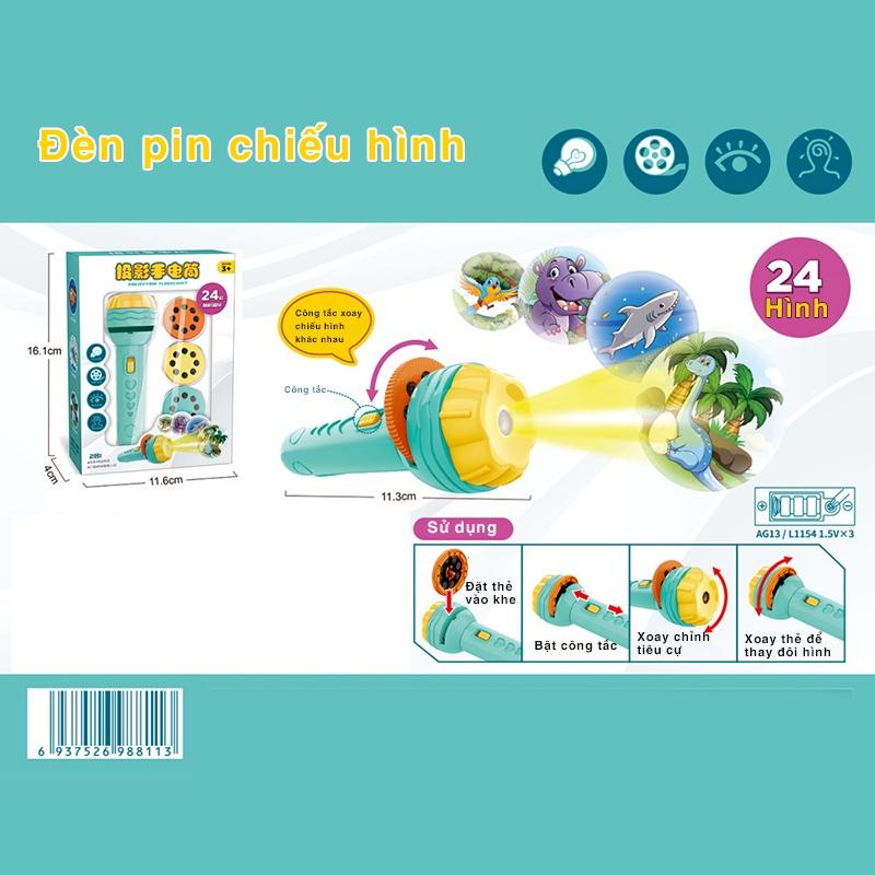 Đèn pin chiếu hình cho bé( 24 hình)