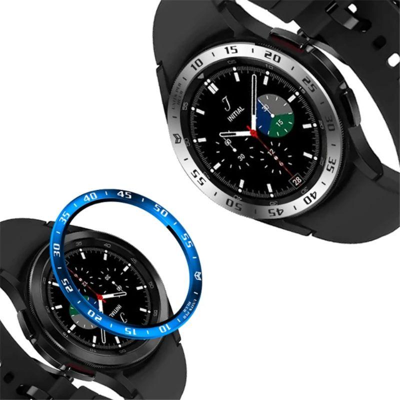 Khung viền bezel (benzen) + kính cường lực 2.5D cho Samsung galaxy watch 4